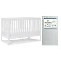 Midnight Grey 4-in-1 Convertible Crib with Crib & Toddler Mattress C126