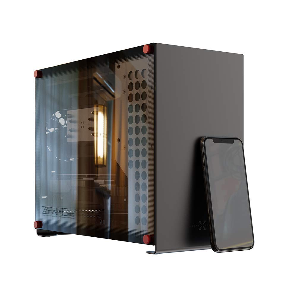 Dark Gray Aluminum Tempered Glass PC Case G4908
