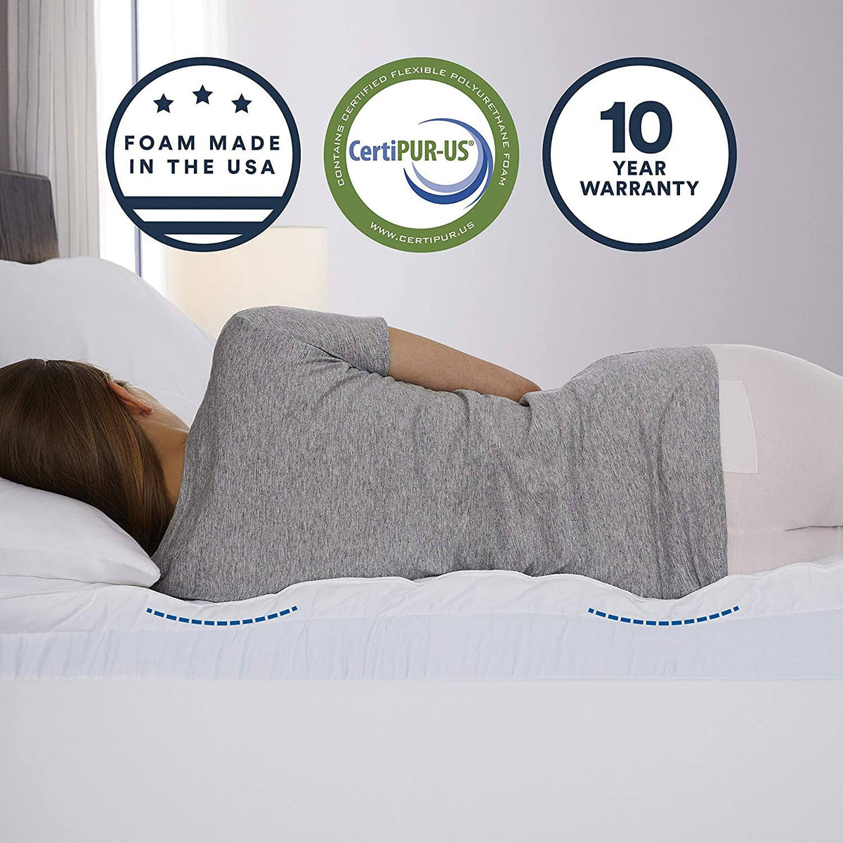 4-Inch Dual Layer Gel Memory Foam Mattress Topper, Full S125876