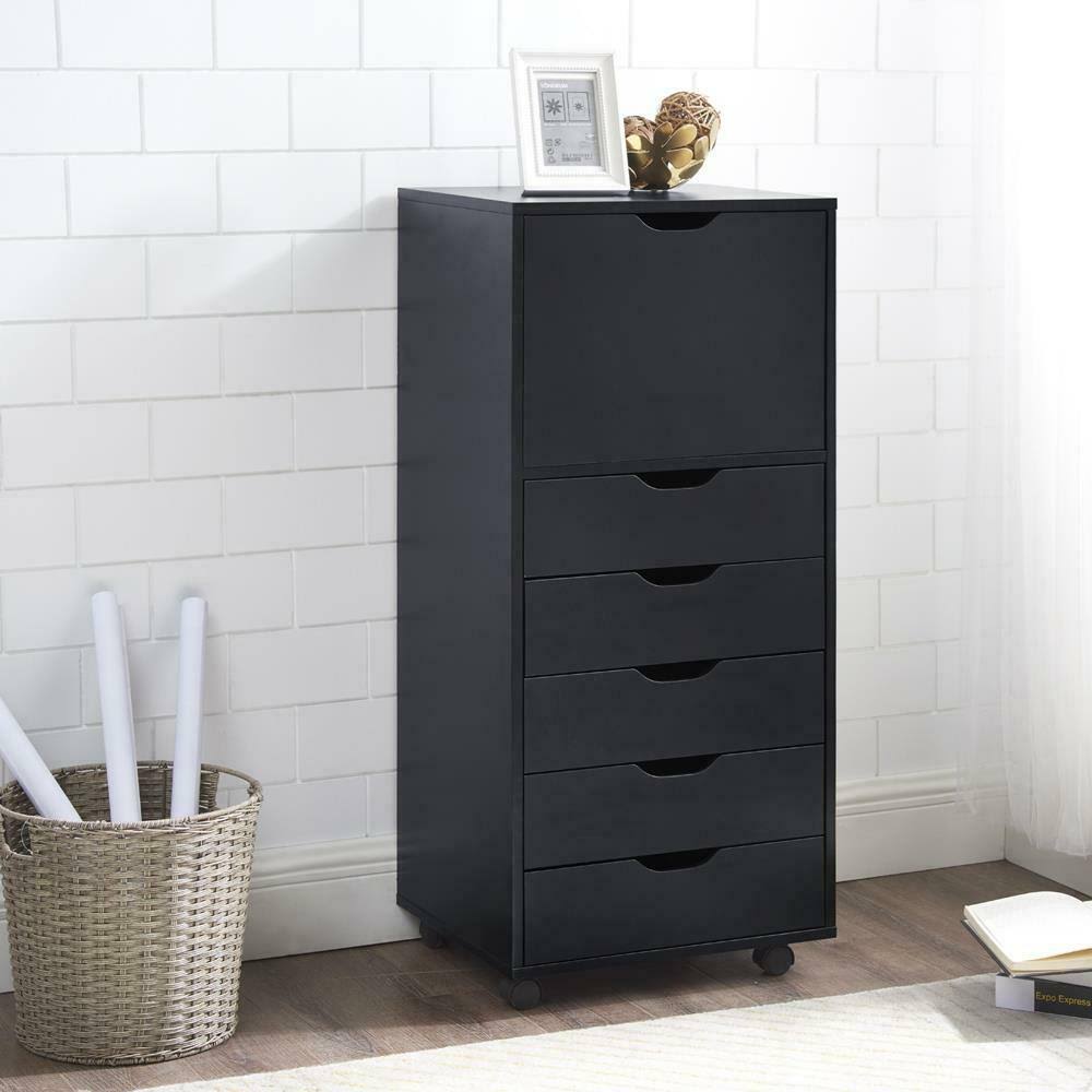 6-Drawer Black Office Storage Cabinet U16714