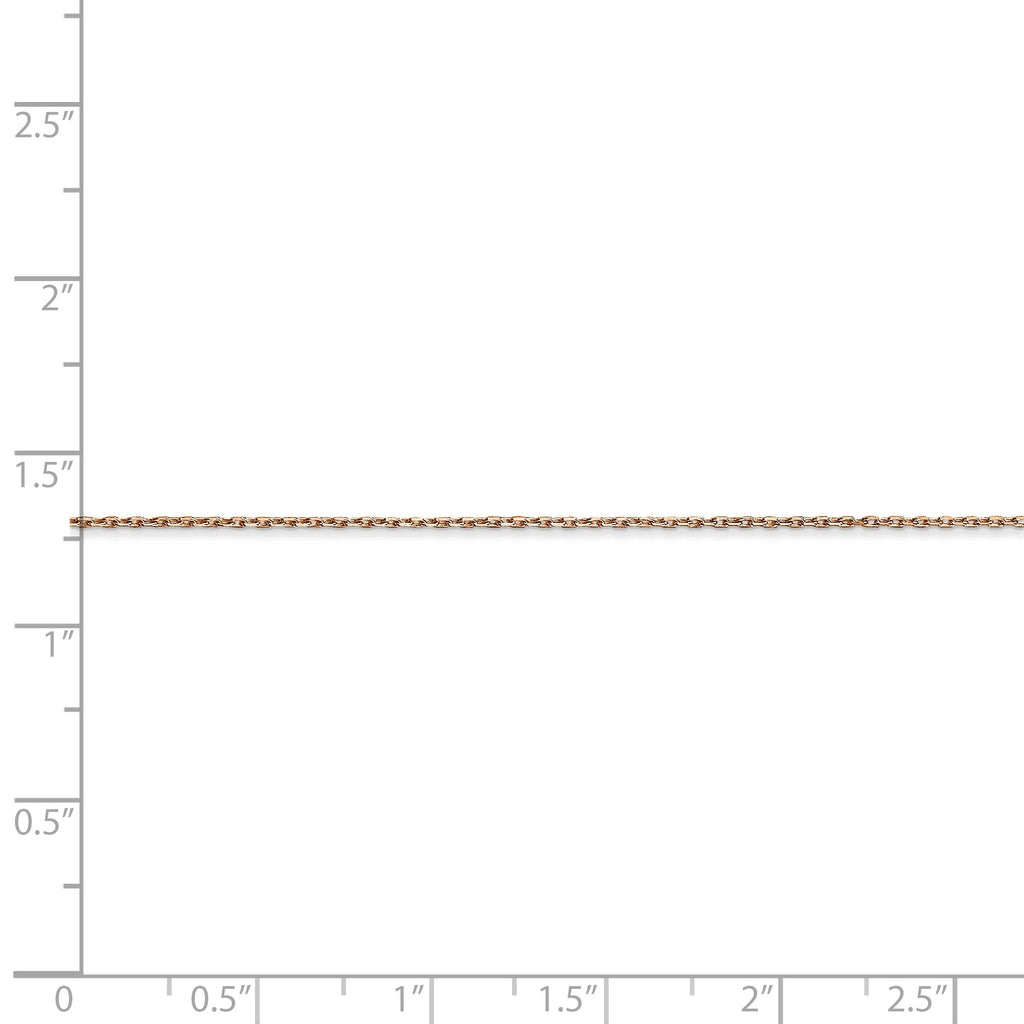 14 Karat Rose Gold Diamond-cut Cable Chain Necklace P224