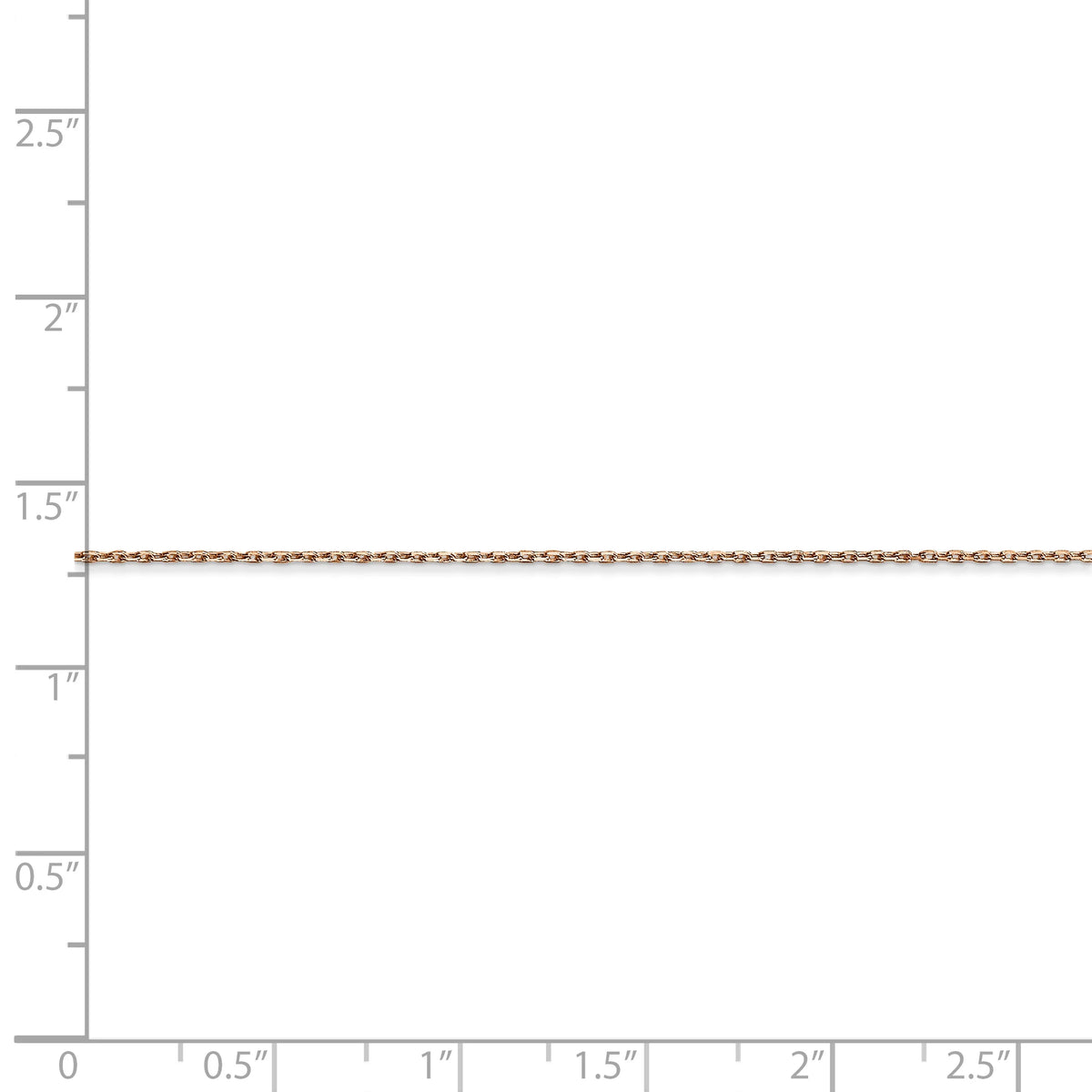 14 Karat Rose Gold Diamond-cut Cable Chain Necklace P224