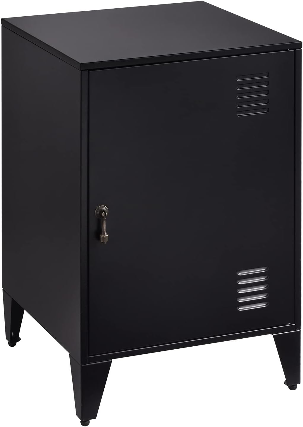 Metal Night Stands End Side Table Cabinet with 1 Door R59597