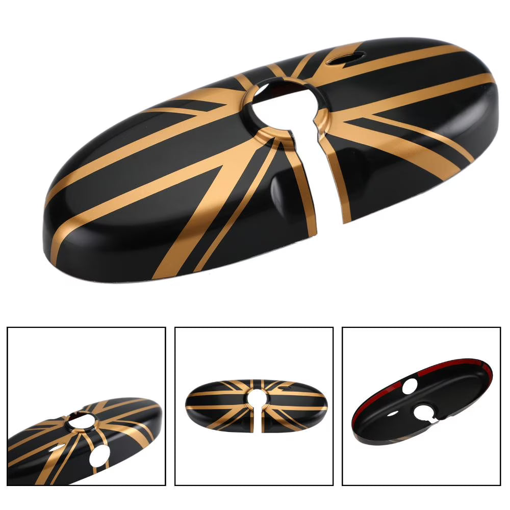 Black/Gold Rear View Mirror Cover E997986