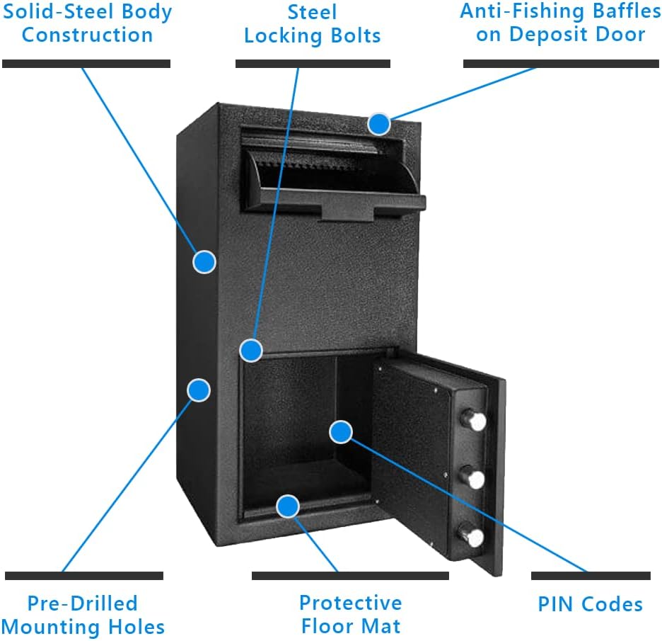 Digital Multi-User Keypad Security Depository Drop Safe with Front Load C32108