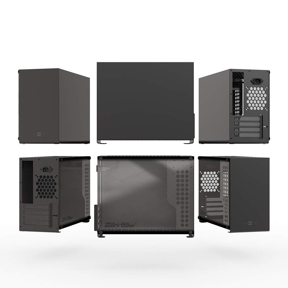 Dark Gray Aluminum Tempered Glass PC Case G4908