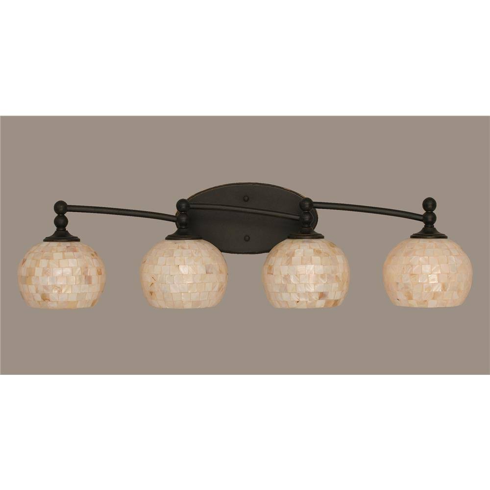 4 Light Bath Bar with Glass, Dark Granite D22492