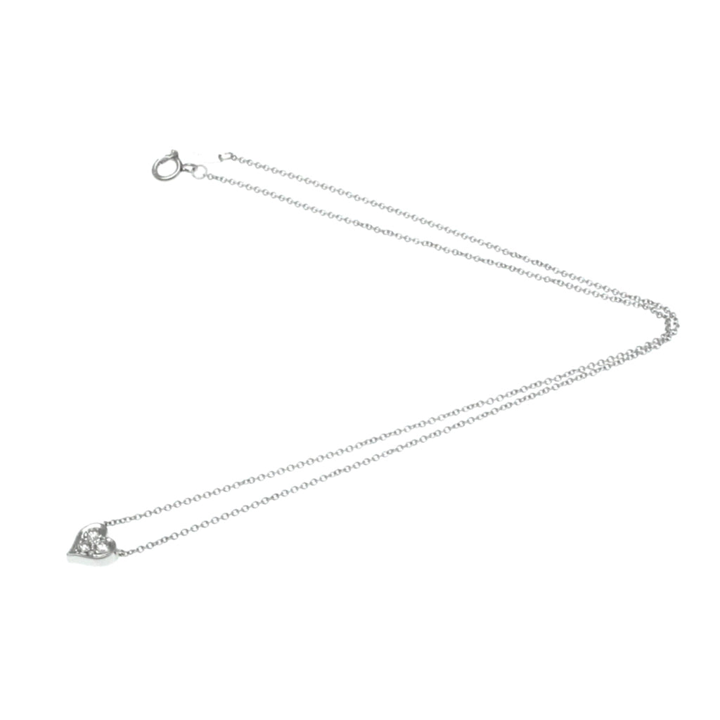 Platinum Diamond Heart Necklace Q93735