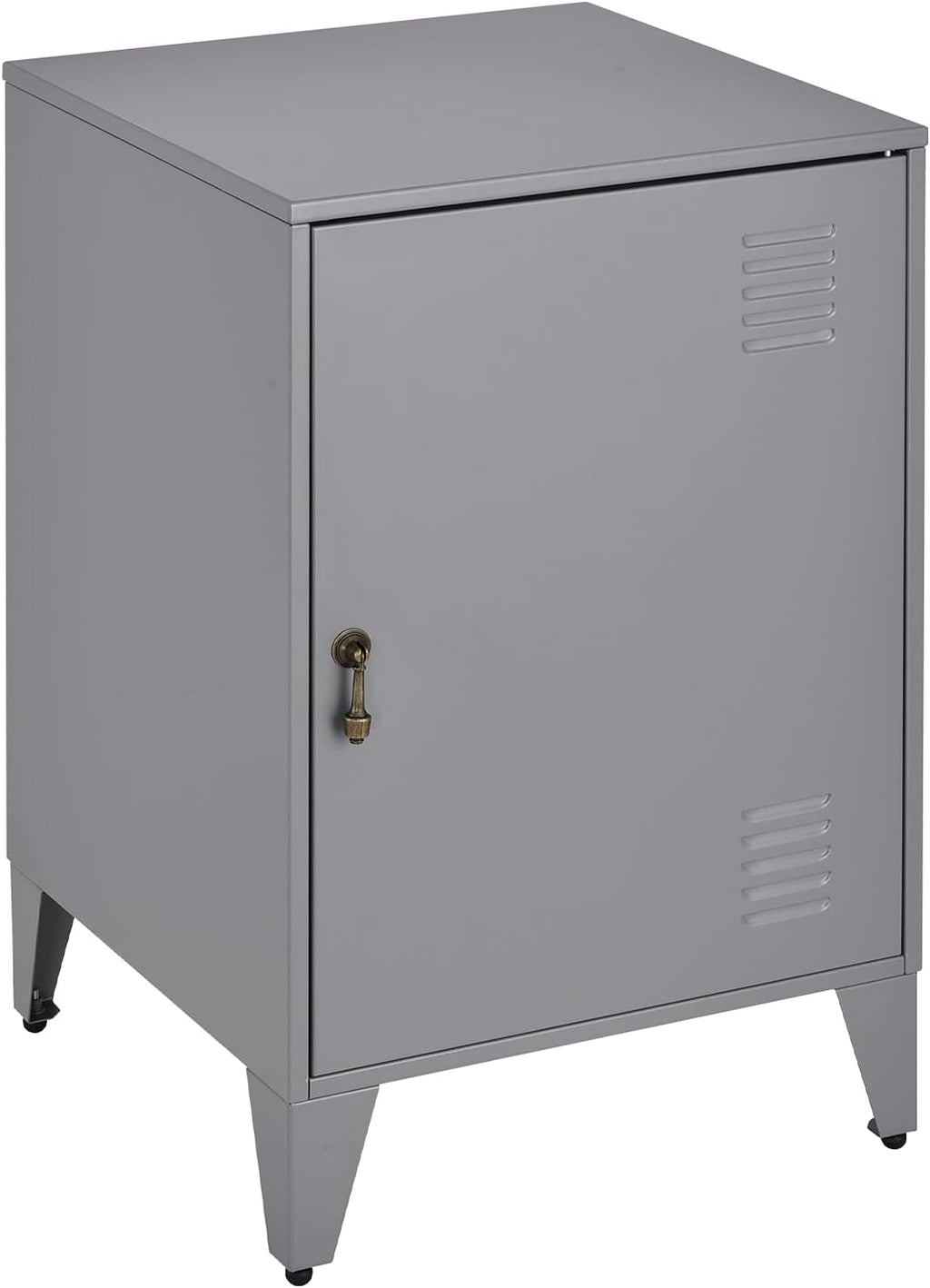 Metal Night Stands End Side Table Cabinet with 1 Door R59597