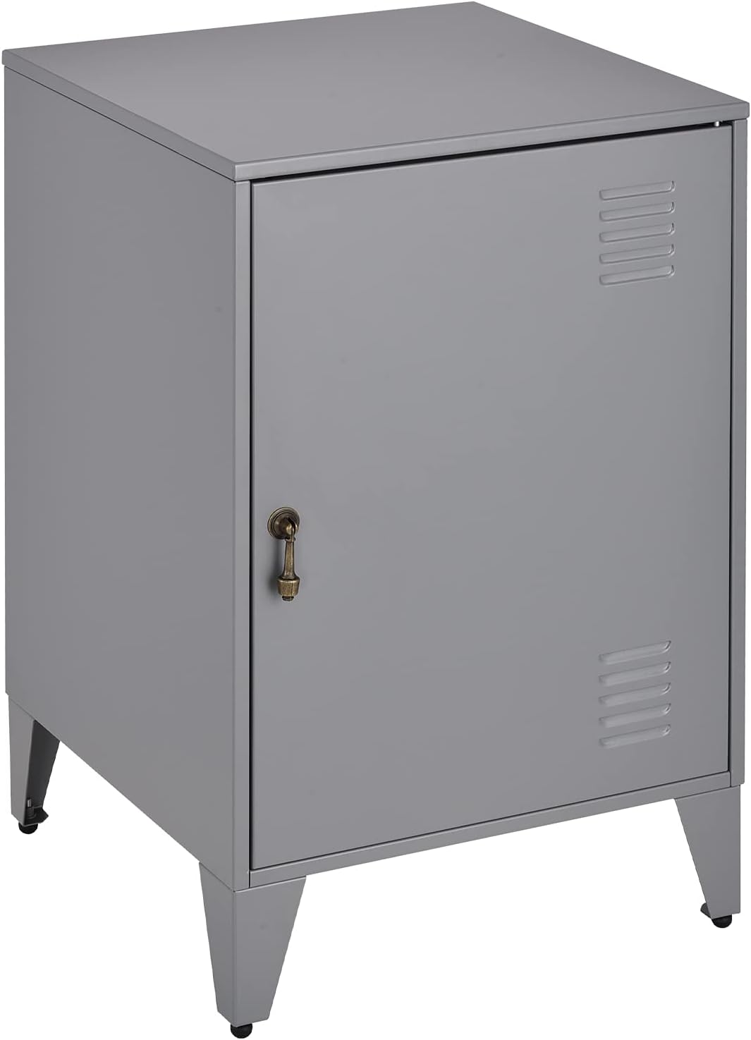 Metal Night Stands End Side Table Cabinet with 1 Door R59597