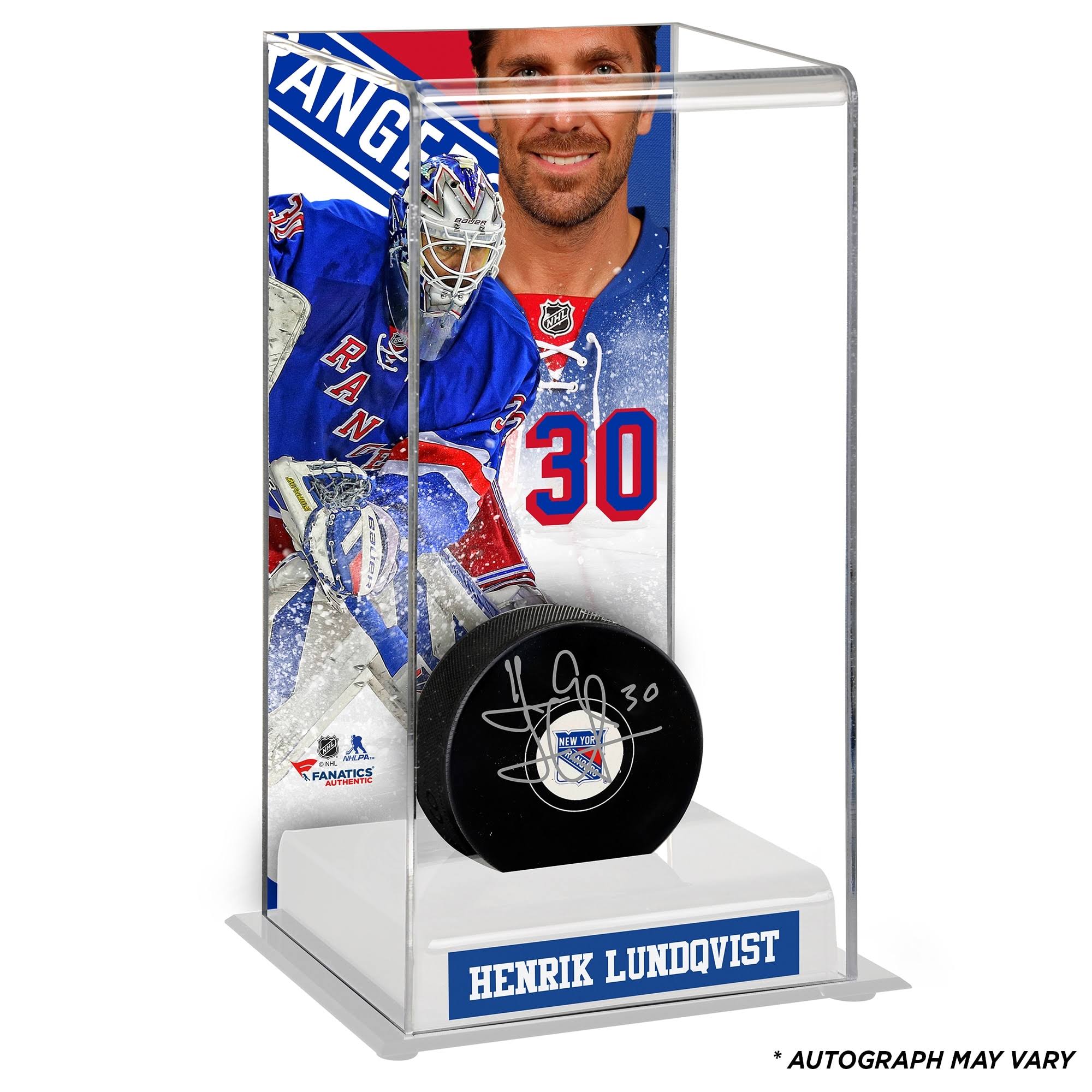 Autographed Hockey Puck with Deluxe Tall Case Z8466