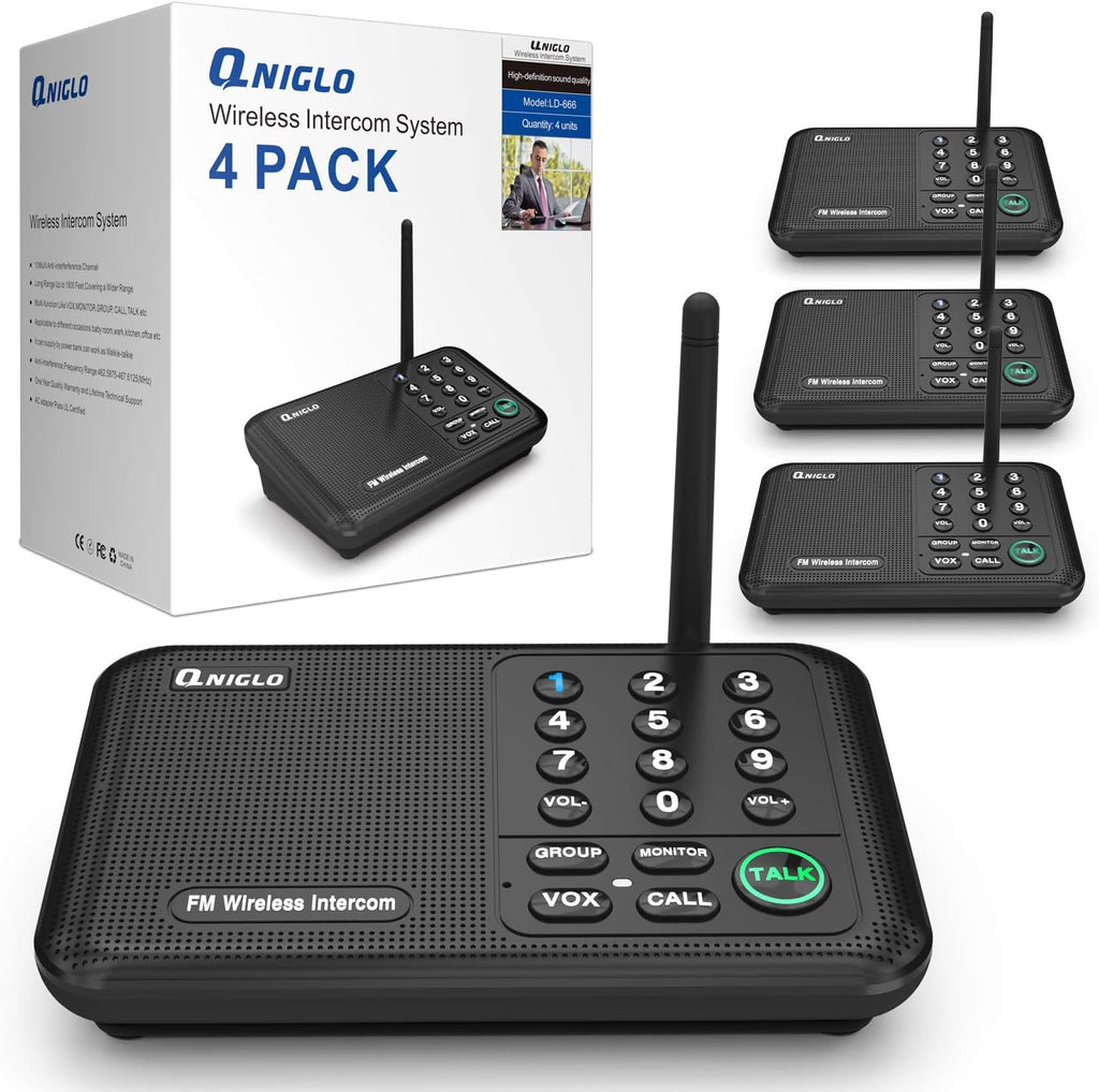 2 Way Wireless Intercom System, Pack of 2 Z341865