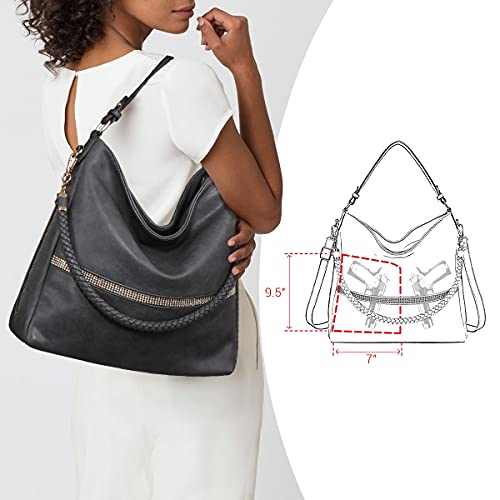 Vegan Leather Shoulder Bucket Tote Bag Set with Long Strap Z6752