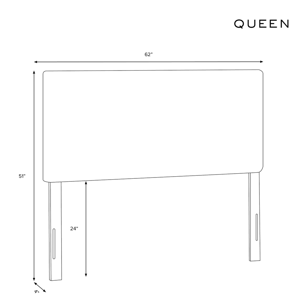 Queen Pleated Headboard in Linen Sandstone S7777