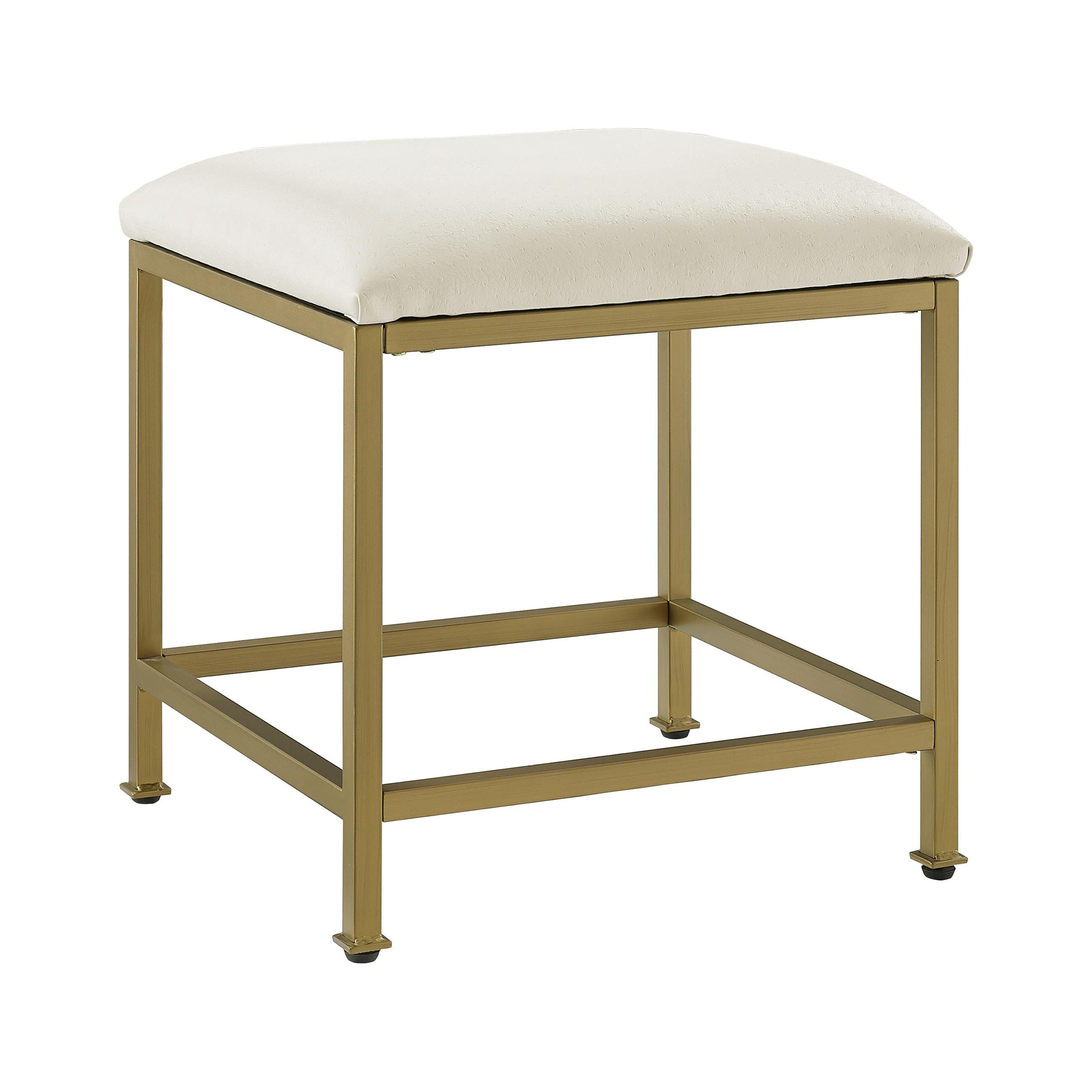 Soft Gold Vanity Stool X587