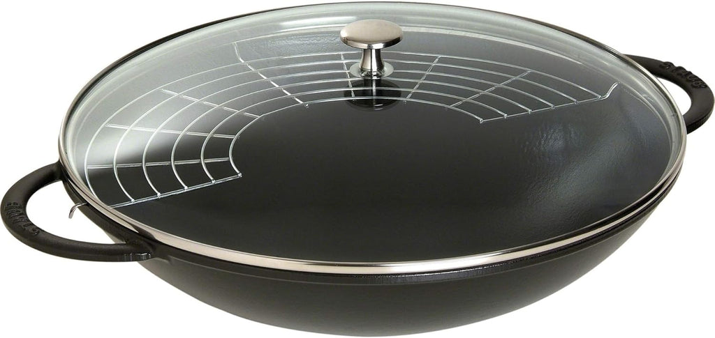 Black Matte Cast Iron Wok E392513