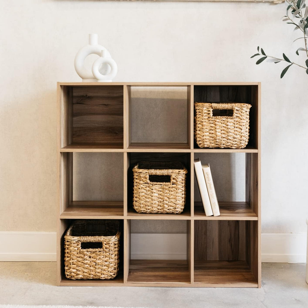 3 Cube Storage Organizer Bookcase, Natural Brown, Pack of 2 M53963