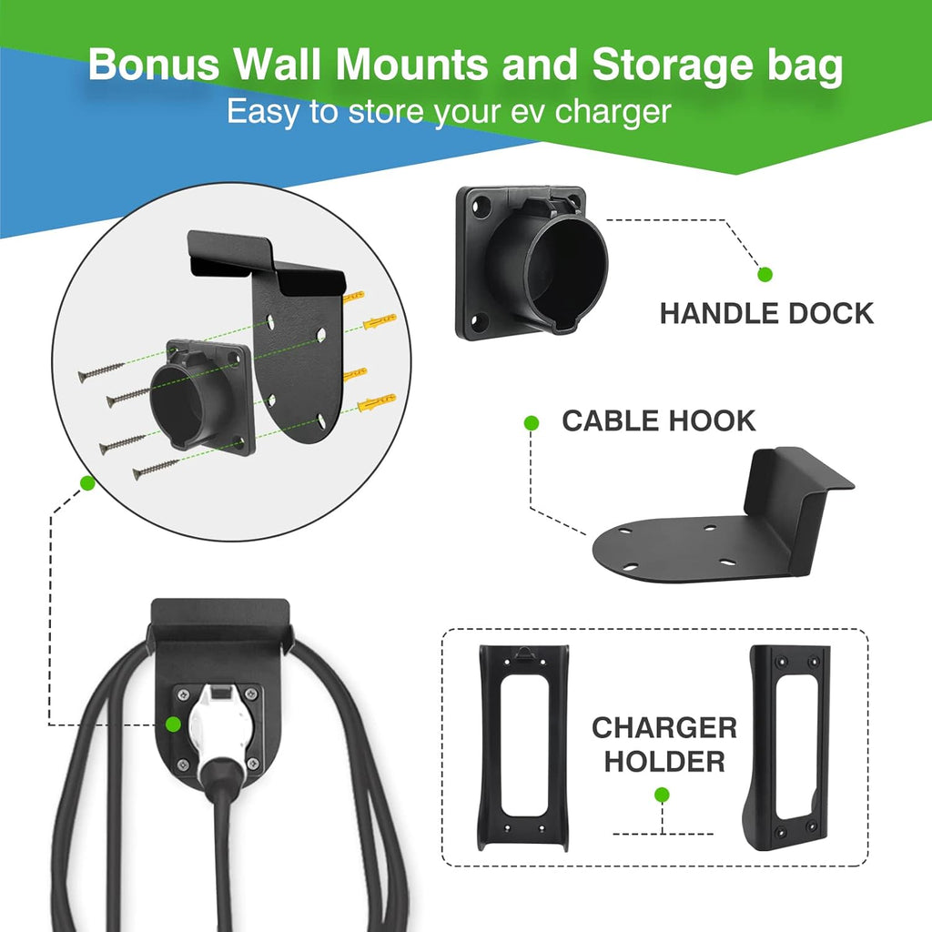 EV Charger with Cable Holder, Timing Delay, 230V, 16A, NEMA 6-20 Y9114