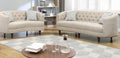 Grey Linen Chair with Nailheads Z651755