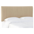 Queen Pleated Headboard in Linen Sandstone S7777