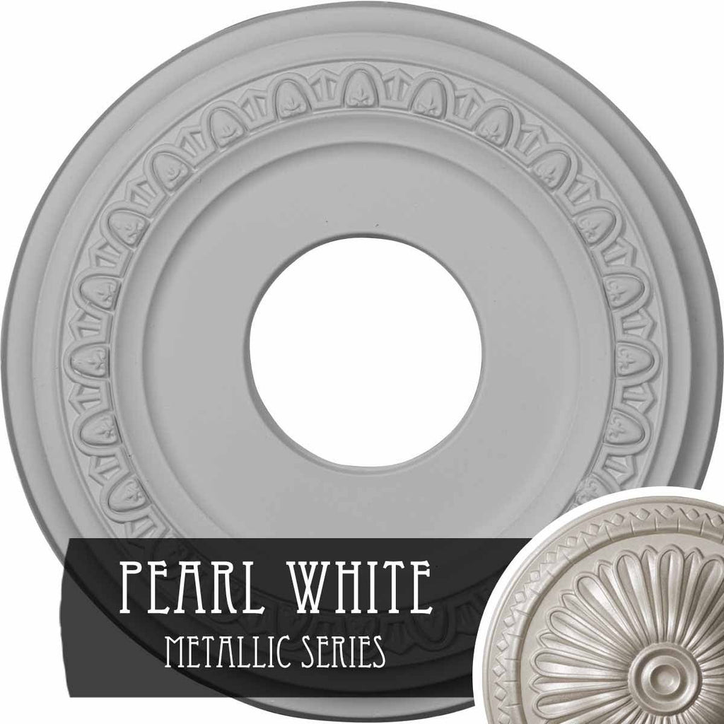 Pearl White Hand-Painted Ceiling Medallion A437