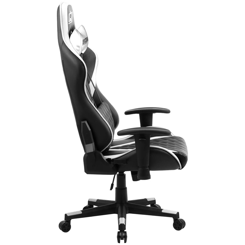White Ergonomic Foam Gaming Chair with Adjustable Head and Lumbar Support H1233