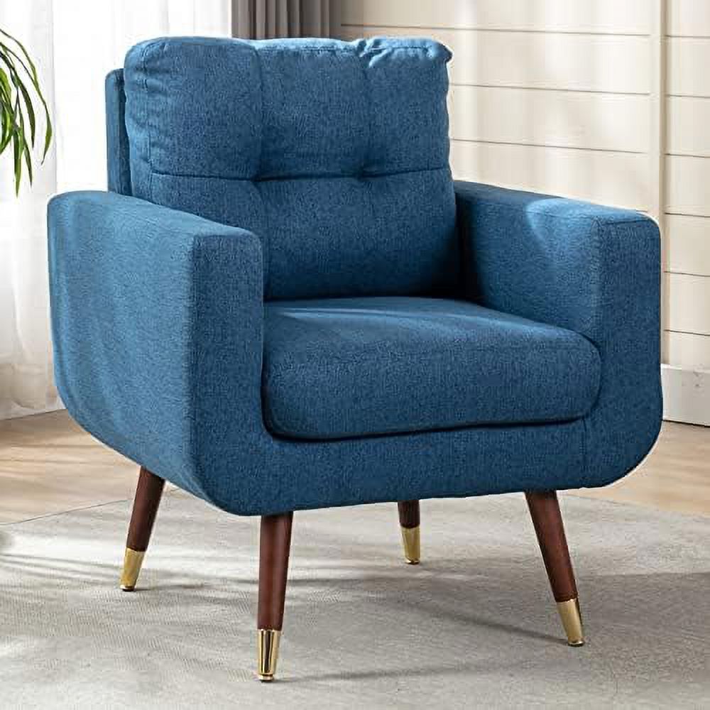 Yellow Upholstered Tufted Accent Chair Q36503
