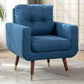 Yellow Upholstered Tufted Accent Chair Q36503