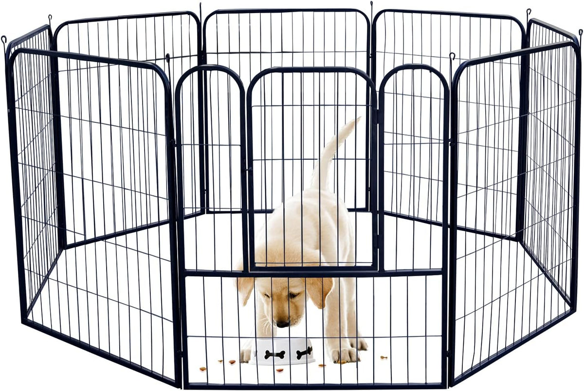 Dog Playpen Outdoor, 4/8/16 Panels, 24/40 Height, with Doors R57136
