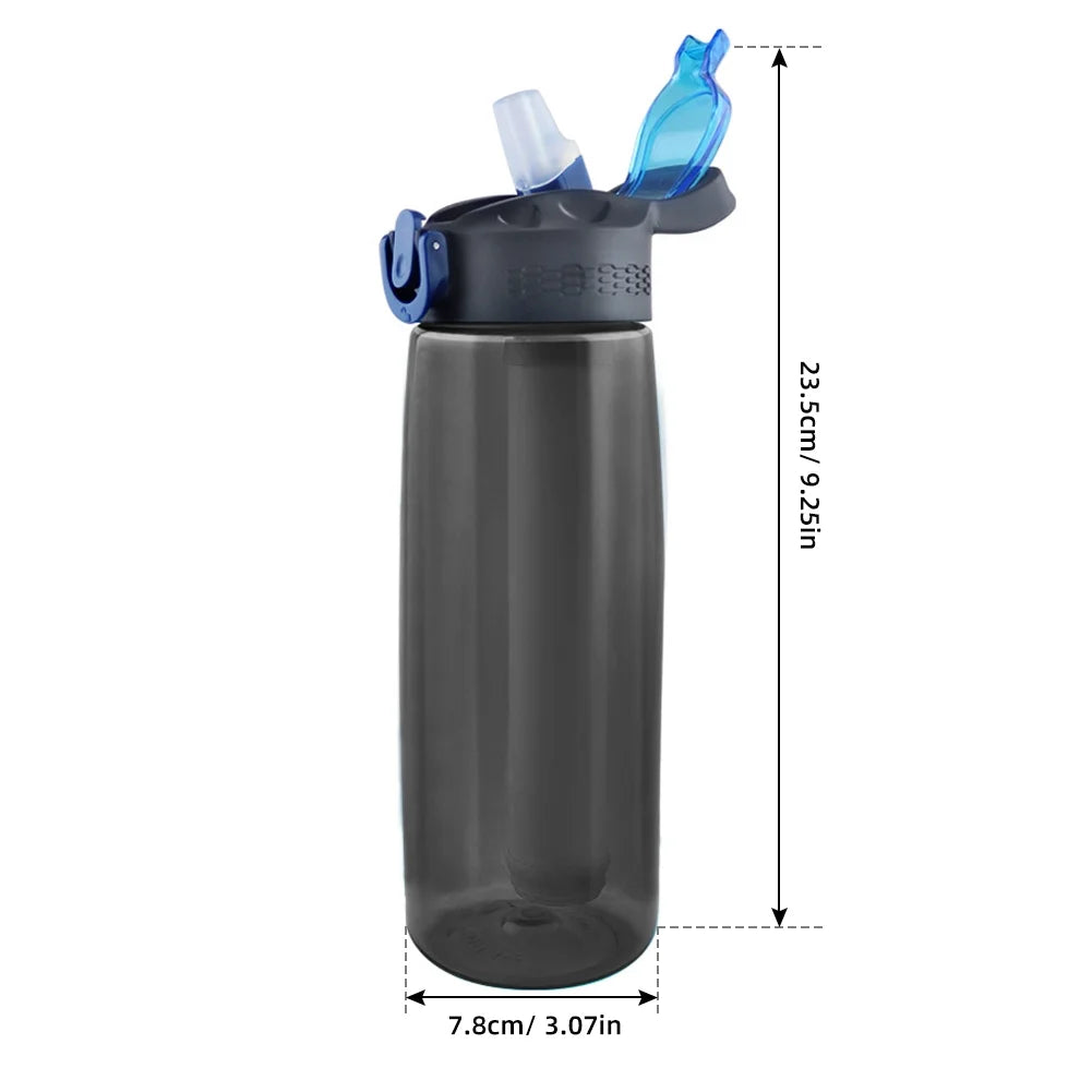 Black Tritan Water Filter Bottle with Lockable Lid H606765