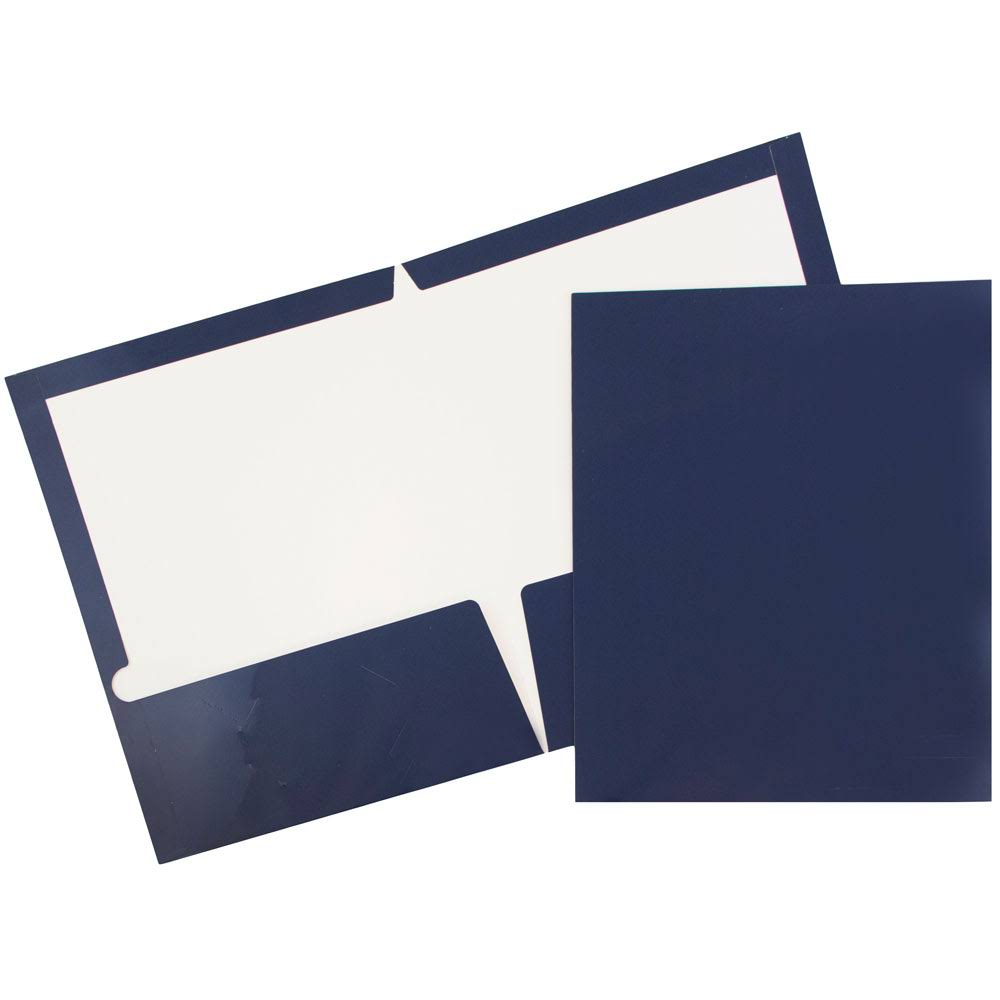 Navy Blue Two Pocket Presentation Folder 50 Pack C221
