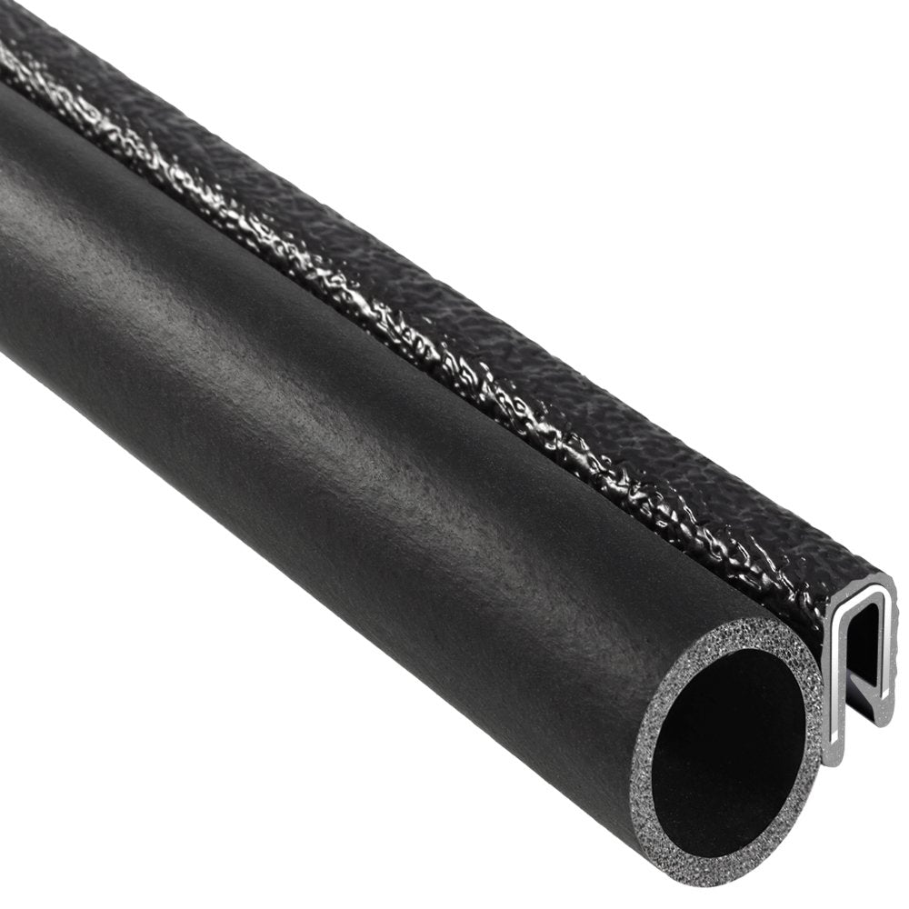 Trim Seal with Side Bulb, 3/4” Bulb Seal Diameter, 25’ Length, PVC Plastic with EPDM Rubber Seal, Pack of 2 Z57669