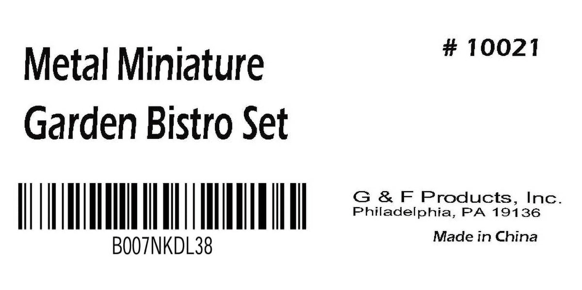 Red Metal Miniature Bistro Set T7836