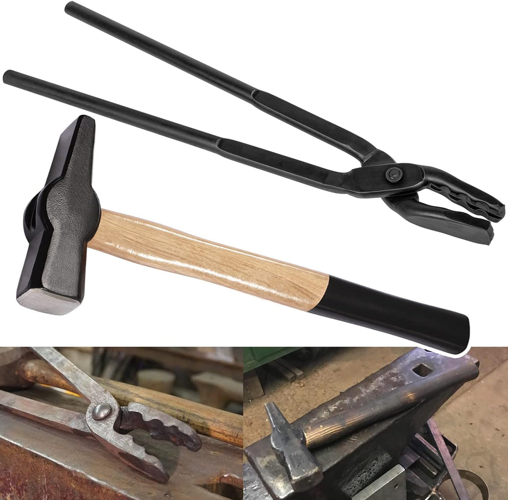 16” Wolf Jaw Tongs and Hammer Tool Set, Pack of 2 R660951