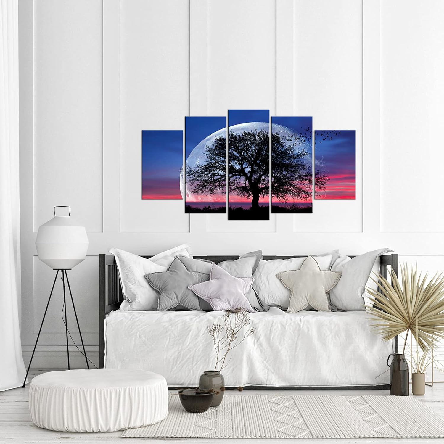 5 Pieces Stretched and Framed Canvas Wall Art Painting X376