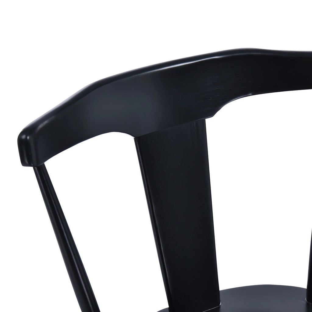 Black Wood Slat Back Dining Chair Set of 2 I206505