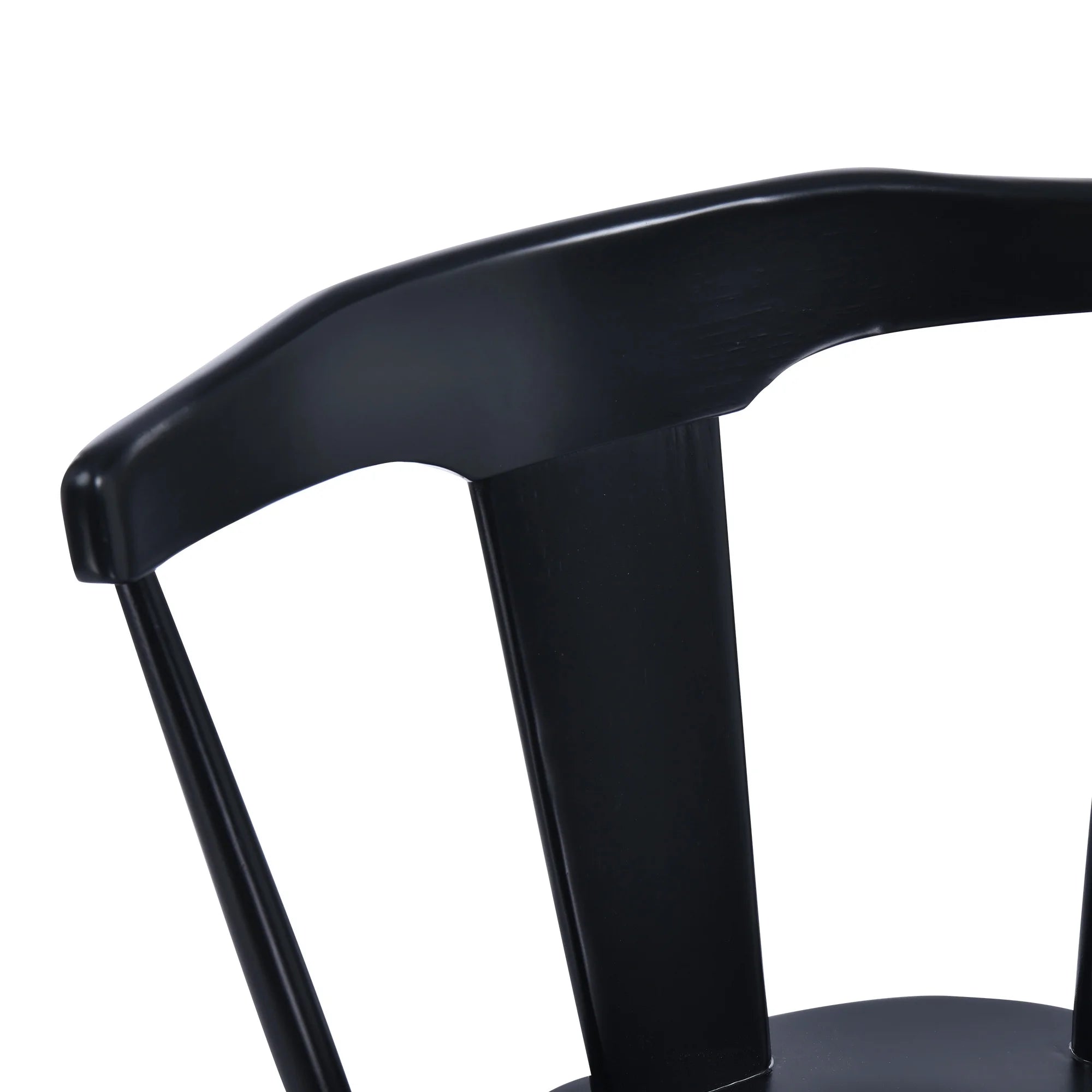 Black Wood Slat Back Dining Chair Set of 2 I206505