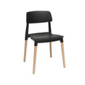 Black Solid Wood Side Chair Y3217