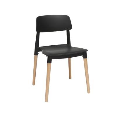 Black Solid Wood Side Chair Y3217