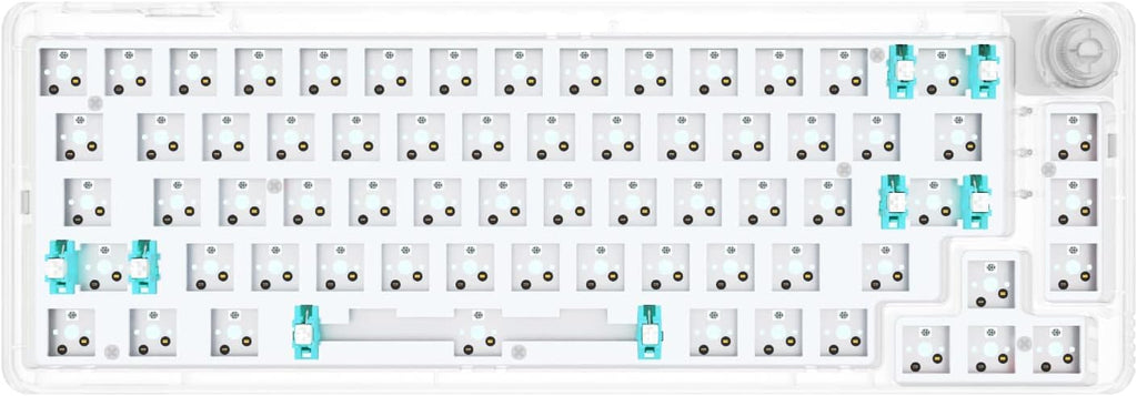 Clear Black 67 Keys Hot Swappable Mechanical Keyboard Kit J6568
