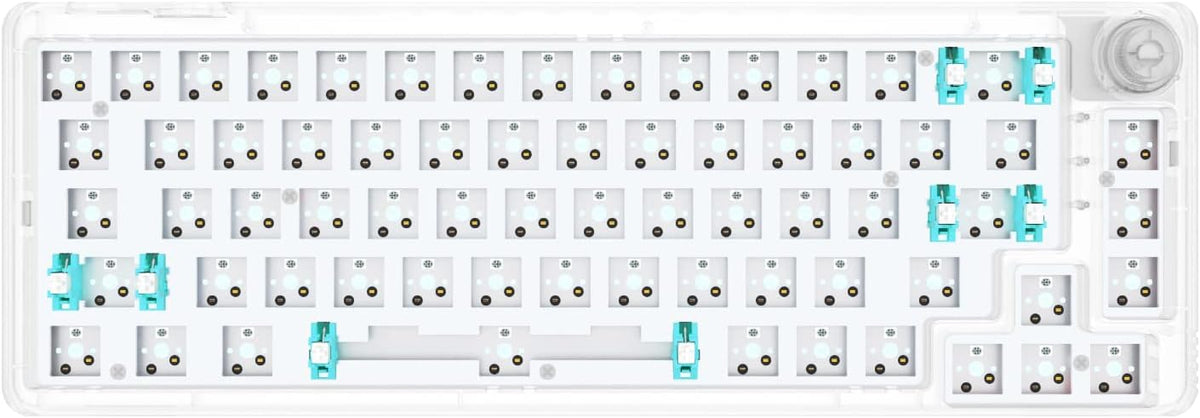 Clear Black 67 Keys Hot Swappable Mechanical Keyboard Kit J6568