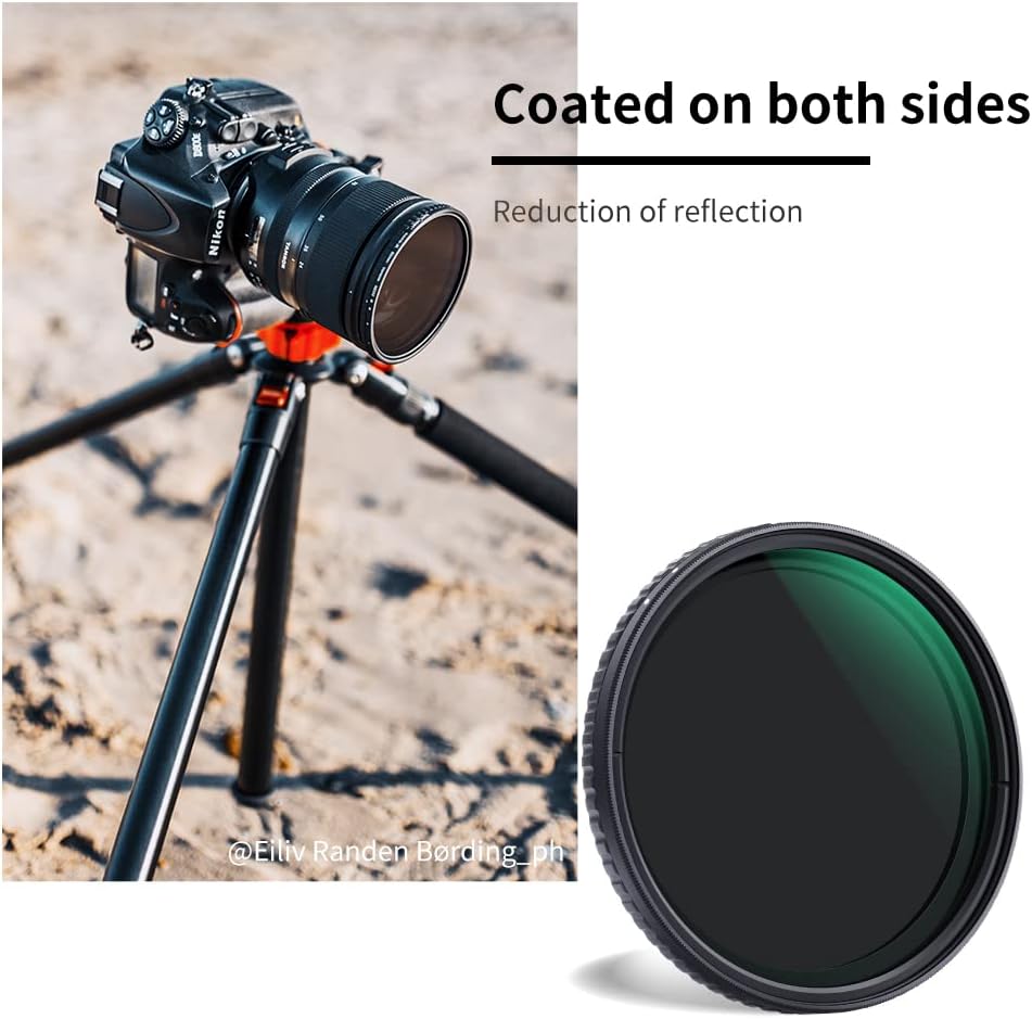 67mm Variable ND Filter ND32-ND512 (5-9 Stops) HD Neutral Density Lens Filter Pack of 2 G919193