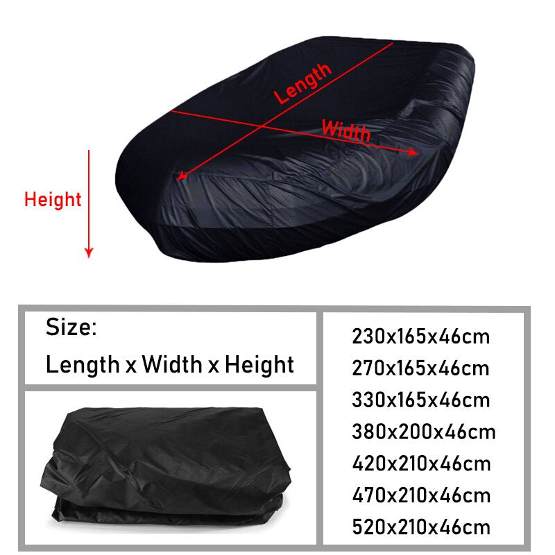 210D V Shape Marine Boat Cover Waterproof Anti-UV Inflatable Boat Dinghy Cover O318752