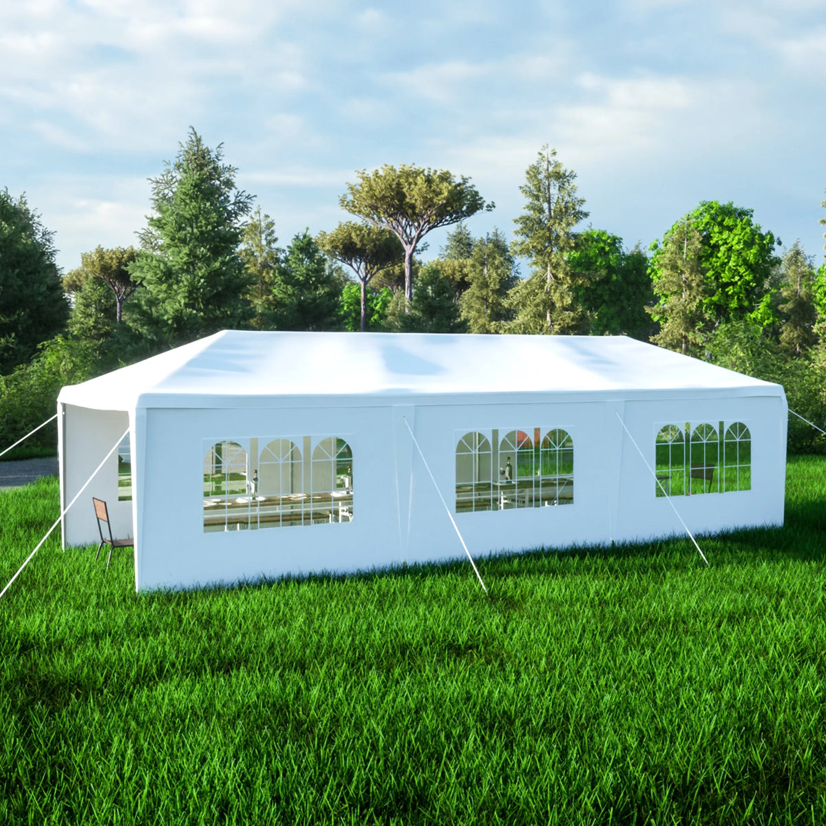 10x30' Outdoor Canopy Tent with 8 Removable Sidewalls Q7653