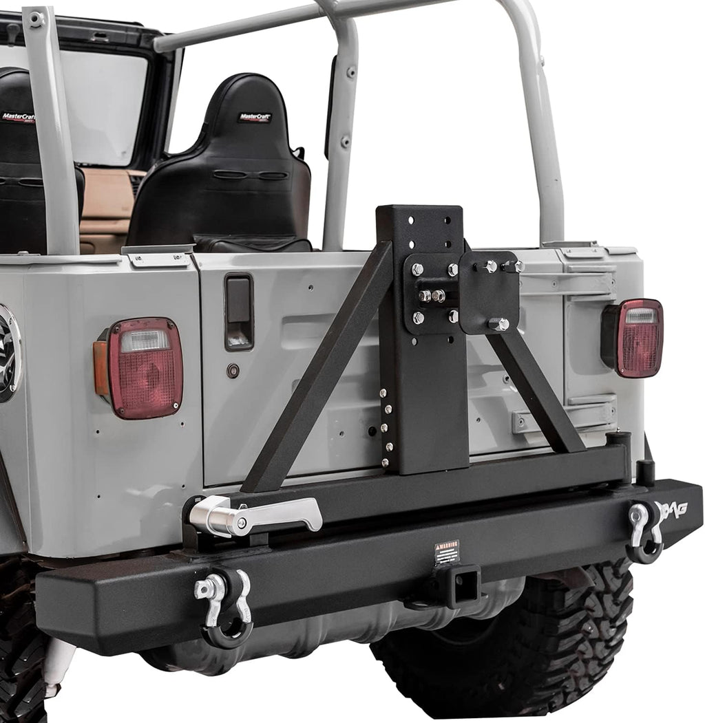 LED Light Front Bumper and Assembled Rear Bumper with Tire Carrier Combo D76021