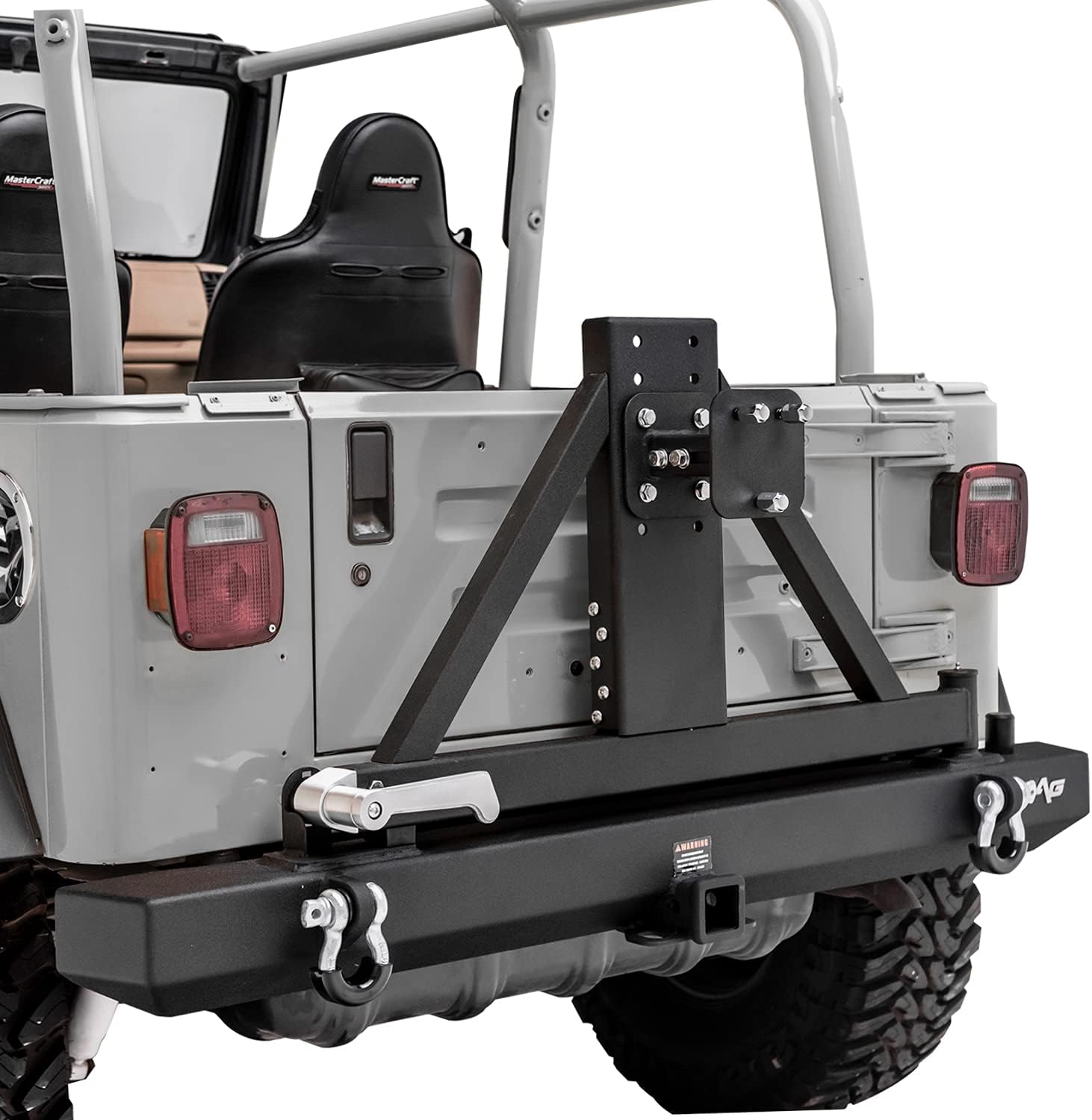 LED Light Front Bumper and Assembled Rear Bumper with Tire Carrier Combo D76021