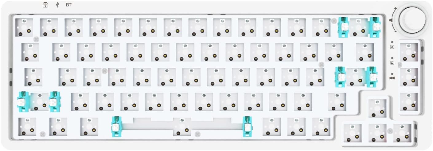 Clear Black 67 Keys Hot Swappable Mechanical Keyboard Kit J6568