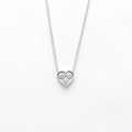 Platinum Diamond Heart Necklace Q93735