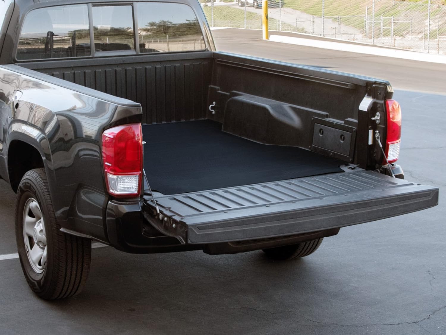 Black Rubber Truck Bed Mat for Toyota Tundra 8 Feet Long Bed N686