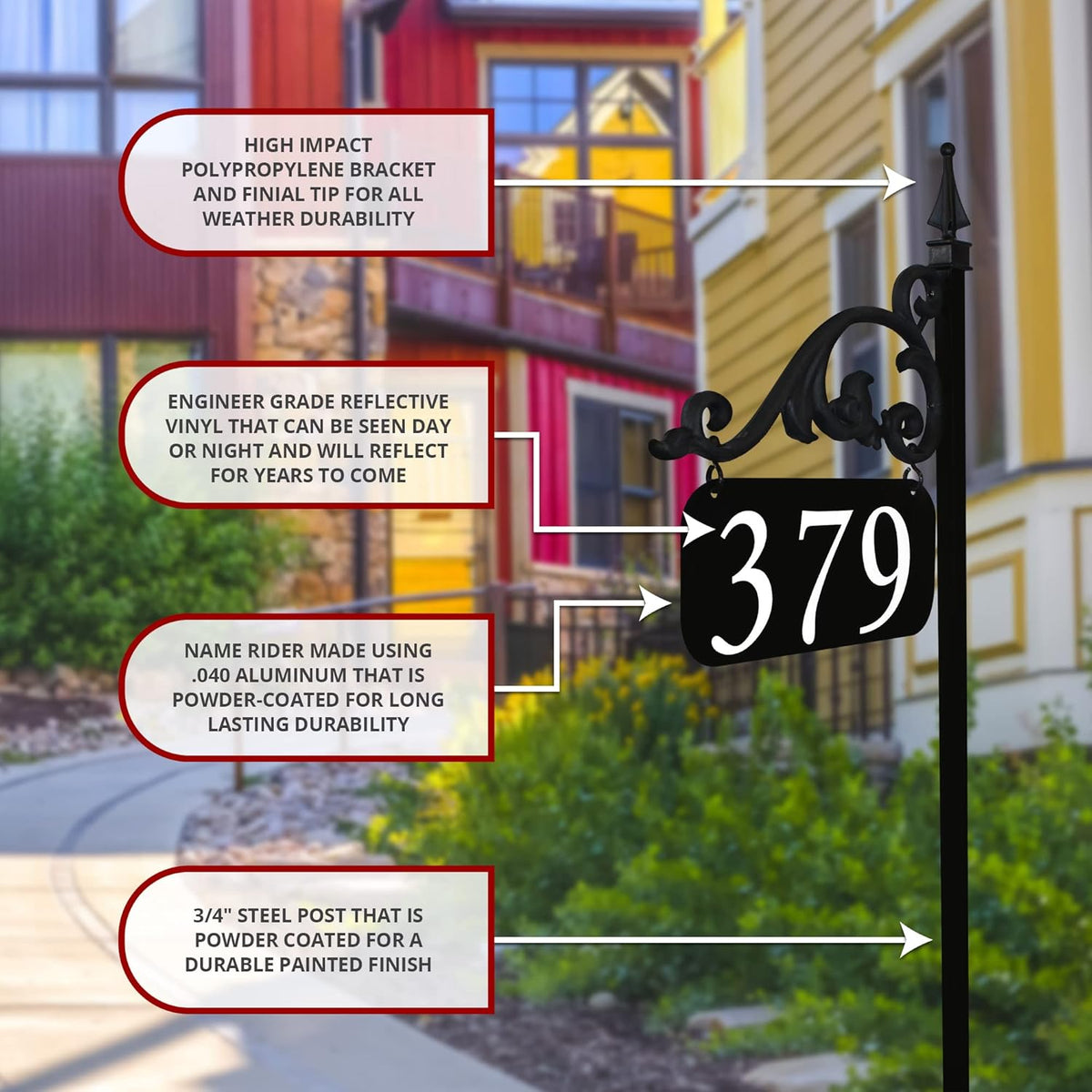 Double Sided Reflective Address Sign H92590